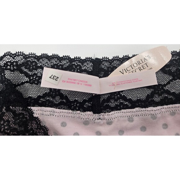 VICTORIA’S SECRET Soft Cotton blend Lace Low Rise Hip Hugger Panty Size S/P Pink - Picture 4 of 4